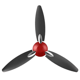 Usha Bloom Daffodil Dust Ceiling Fan | 1250mm | Sparkle Red and Black