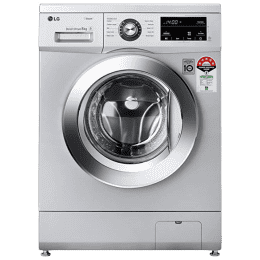 LG 8.0 Kg 5 Star Inverter Touch Control Fully-Automatic Front Load Washing Machine with Heater | FHM1408BDL | Silver