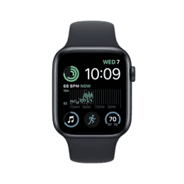 Apple Watch SE with Sports Band | 44mm Retina LTPO OLED Display |  Midnight Aluminium Case | MNPY3HN/A