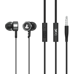 boAt Bassheads | 122 Wired Headset | Gun Metal