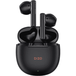 DIZO Buds P | True Wireless with Fast Charge | 40HPlaytime & 13mm Driver | Bluetooth Headset | Dynamo Black