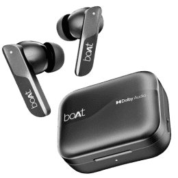 boAt Airdopes 800 | Dolby Audio | 4 Mics AI ENx Tech Titanium Drivers | Interstellar Black