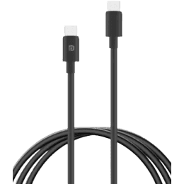 Portronics USB Type C Cable 2 A 1 m POR-1088 Konnect Core C Type C To Type C | Compatible with All Type C To Type C Supported Devices | Black