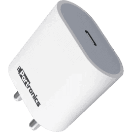 Portronics Mobile  Charger | Adapto 20 W 3 A | White