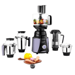 WONDERCHEF Galaxy Juicer Mixer Grinder | Food Processor | 750 W | 4 Jars | Black