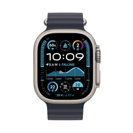Apple Watch Ultra 2 | 49 mm | Natural Titanium | Navy Ocean Strap | MX4D3HN/A