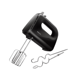 Philips 300 Watt Lightweight Hand Mixer Blender with 5 speed control settings | Black | HR3705/10