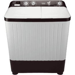 Haier 6.5 kg Semi Automatic Top Load | HTW65-187BO | White, Maroon