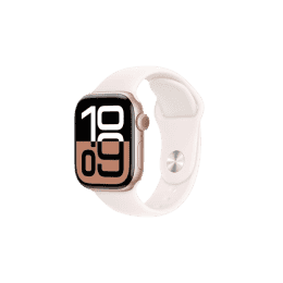 Apple Aluminium Case Sport Band Light Blush Strap |  Watch Series 10 | GPS | 46mm | M/L Rose Gold | MWWU3HN/A