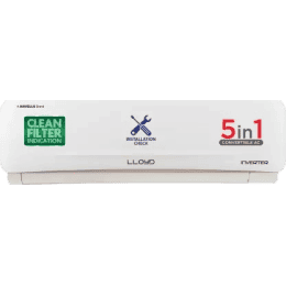 LLOYD 5 In 1 Convertible 2 Ton 5 Star Inverter Split AC | White | I/D-GLS24I5FWGEV