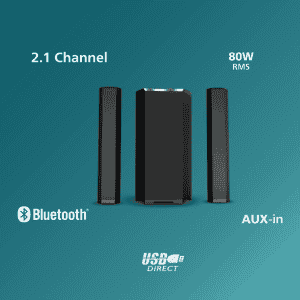 Philips 80 W Bluetooth Soundbar | Black | MMS8090/94