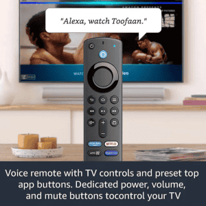 Fire TV Stick 3rd Gen with Alexa Voice Remote | includes TV controls | Stream HD Quality Video with Dolby Atoms Audio
