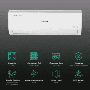 Voltas Vectra Adjustable Inverter AC | 1 Ton | 3 Star | White