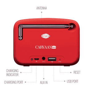 Saregama Carvaan Mini 2.0 Tamil | Music Player with Bluetooth | Sunset Red