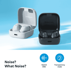 Sennheiser Accentum True Wireless in Ear Earbuds | Bluetooth 5.3 | Crystal Clear Sound | Hybrid ANC | White