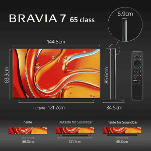 Sony BRAVIA 7 | 165 cm (65 Inch) | 4K Ultra HD AI Smart Mini LED Google TV |  K-65XR70