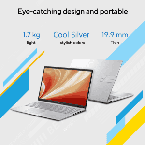 ASUS Vivobook 15 | Intel Core i3 | 12th Gen 1215U | 8 GB | 512 GB | Cool Silver | X1504ZA-NJ322WS