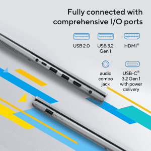 ASUS Vivobook 15 | Intel Core i3 | 12th Gen 1215U | 8 GB | 512 GB | Cool Silver | X1504ZA-NJ322WS