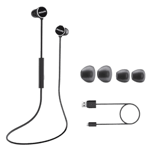 PHILIPS Upbeat | Spash Proof design Bluetooth | Black, Silver | TAUN102BK/00