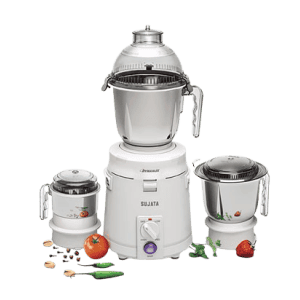Sujata dynamix 900 W Mixer Grinder 3 Jars | White