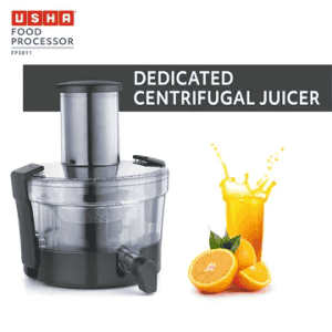 USHA Food Processor | 1000 Watt | FP 3811 | Black & Silver