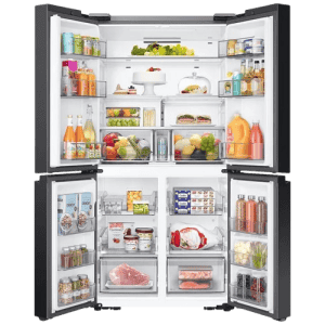 Samsung  Side by Side Refrigerator | 650 L | Triple Cooling |  Black Caviar | RF65DG90BDSG/TL