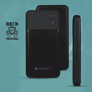 ZEBRONICS  Power Bank | 10000 MAH | Black | MB10000S9