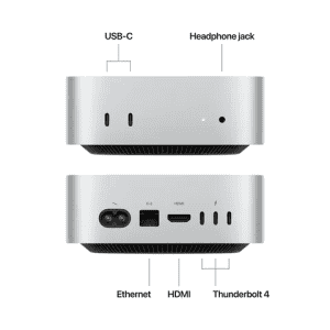 Apple Mac mini M4 Chip 2024 | Mini Tower | 16GB | 512GB | Silver | MU9E3HN/A