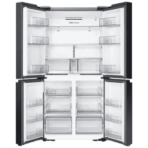 Samsung  Side by Side Refrigerator | 650 L | Triple Cooling |  Black Caviar | RF65DG90BDSG/TL