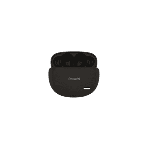 PHILIPS Audio True Wireless in Ear Earbuds | Pocket Sized Charging Case | Play Time Upto 45Hrs | 10mm Dynamic Drivers | Inbuilt Mic |  IPX4 Splash | Sweat Resistant |Black | TAT1179BK/94