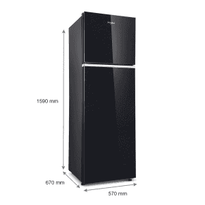 Whirlpool Frost Free Double Door Refrigerator | 265 L | 2 Star | Crystal Black | NEOFRESH GD PRM 278