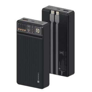Portronics Luxcell Bind Powerbank | 20000mAh | 22.5W | Fast Charging | in-Built Type C PD | Black | POR 2255