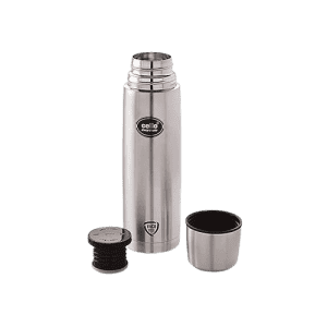 Cello Easy Style Double Walled Flask with Thermal Jacket | Hot and Cold | 750ml | Stainless Steel | Silver