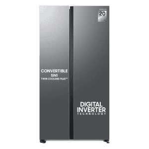 Samsung Side By Side Inverter Refrigerator | 653L | WI-FI Enabled SmartThings | Refined Inox | RS76CG8103S9HL