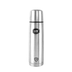 Cello Easy Style Double Walled Flask with Thermal Jacket | Hot and Cold | 750ml | Stainless Steel | Silver