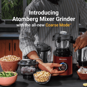 Atomberg Zenova Mixer Grinder | 4 Jars | 550 W | Red Wine
