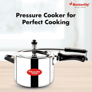 Butterfly Orchid 6 L Induction Bottom Pressure Cooker | Stainless Steel