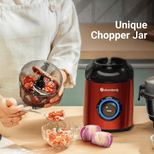 Atomberg Zenova Mixer Grinder | 4 Jars | 550 W | Red Wine