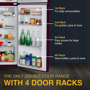 Whirlpool  Frost Free Double Door Refrigerator | 235 L | 2 Star | Titan Steel | 22099 | NEO DF 278