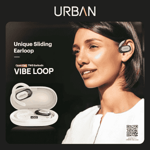 URBAN Vibe Loop TWS Bluetooth Earbuds | Wireless Noise-Cancelling Stereo Headphones | White
