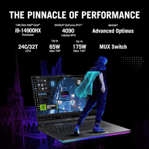 ASUS ROG Strix Scar 16 Gaming Laptop |  Intel Core i9 | 14th Gen | 14900HX | 32 GB | 2 TB SSD | 16 GB Graphics NVIDIA GeForce RTX 4090 | G634JYR-RA001WS