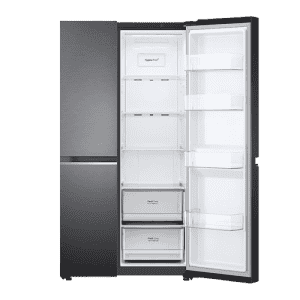 LG Side by Side Refrigerator | 650L | 3 Star | Smart Diagnosis | Matte Black Finish | GL-B257EMC3 DMCZEBN SBS