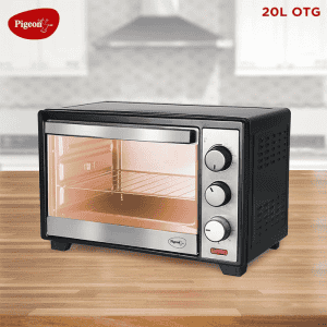Pigeon Oven Toaster Grill | 20 Liters | OTG with Rotisserie | Oven Toaster | Grill for Grilling | Baking Cakes | 16132