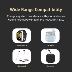 MI Pocket Power Bank Pro | 10000 MAH | 33W Sonic Charge | Black