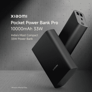 MI Pocket Power Bank Pro | 10000 MAH | 33W Sonic Charge | Black