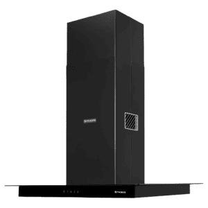 Faber Hercules ISOLA DTC BK | 90cm | 1000m3/hr | Ducted Ceiling Mounted Chimney with Touch Control Panel | Black