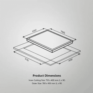 KAFF Tempered Glass Top | Automatic Electric Hob | 3 Burner | FBB 783 | Black