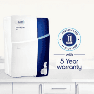 Pureit Marvella UV Water Purifier | 4L | White & Black