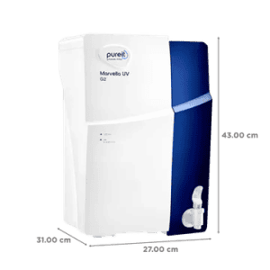 Pureit Marvella UV Water Purifier | 4L | White & Black