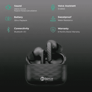 Inbase Buds Mini Pro True Wireless Earbuds | Black